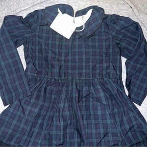 Dotti Navy and Green Checkered Dress